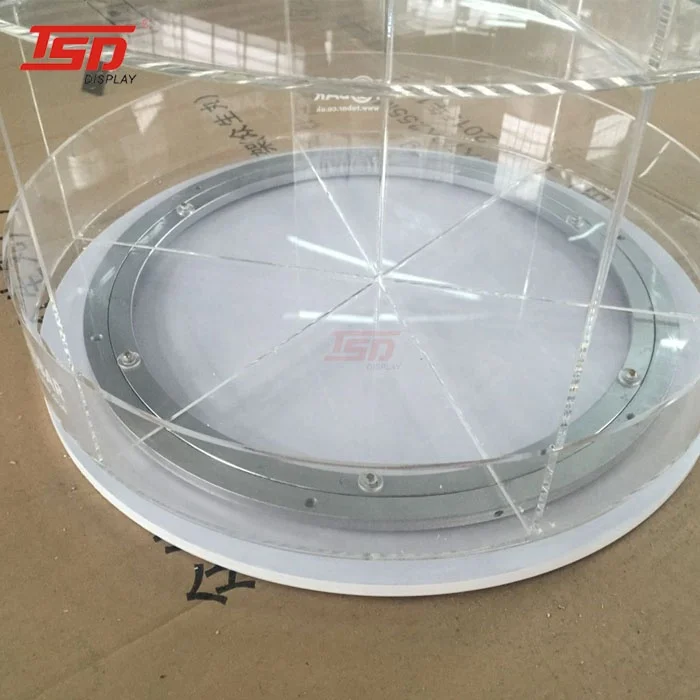 Acrylic floor standing 7-tiers rotatable display stand for kids nicknack dinky toys