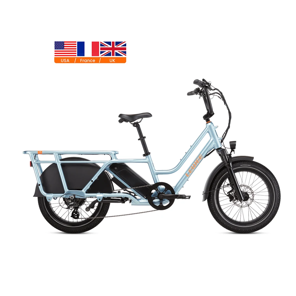 Topsale Electric Cargo Bike Top speed 28 Mph Range 60 Miles 15Ah 720Wh External Battery Electric Bike Cargo with Alloy Wheels