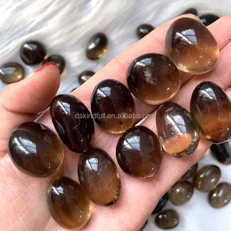 Wholesale High Quality Healing Tumble Stone Natural Smoky Quartz Tumbles Crystal Stone For Love Gift