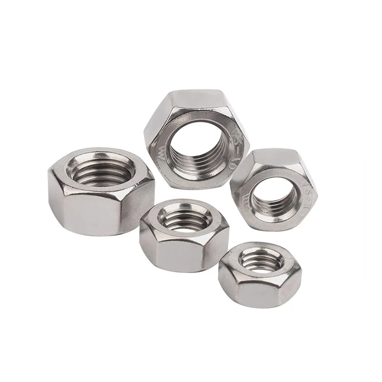 304 18-8 Stainless Steel DIN934 Left Thread Hex Nuts Hex Hexagon Nut Metric Nuts M5 M6 M8 M10 M12 M16 M18 M20 Left Hand Thread