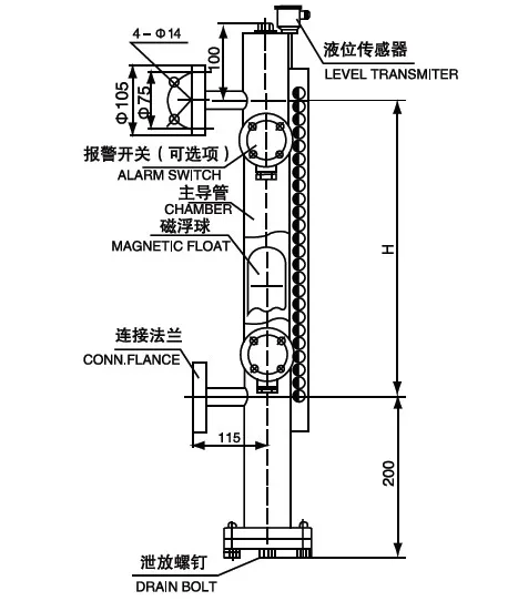 UHZ-511Z магнитный поплавковый датчик уровня воды жидкости стеклянный переключатель