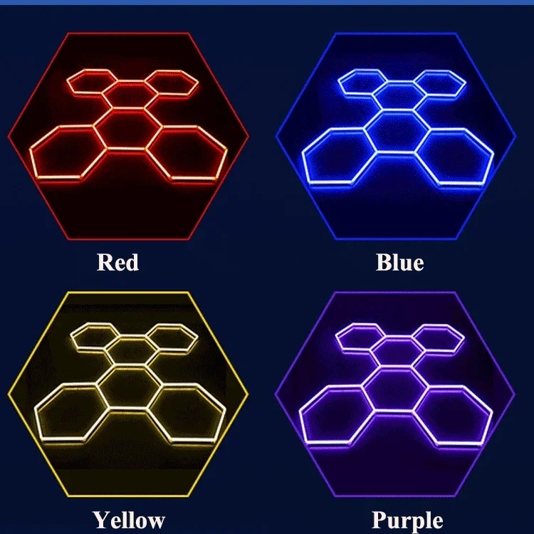 Wholesale Custom Safety Remote Control Hexagon Lighting Rgb Led Work Light 12V RGB light