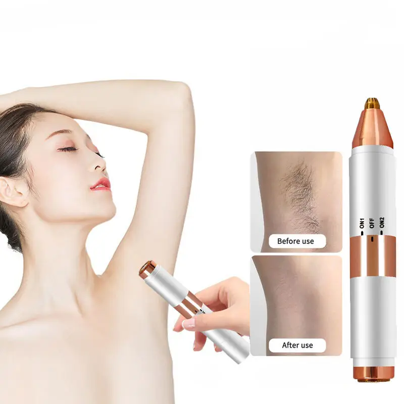 Rechargeable Electric epilator for women 2-in-1 Eyebrow Razor and Hair Shaver Remove Peach Fuzz, Facial Hair, Eyebrows, Lips