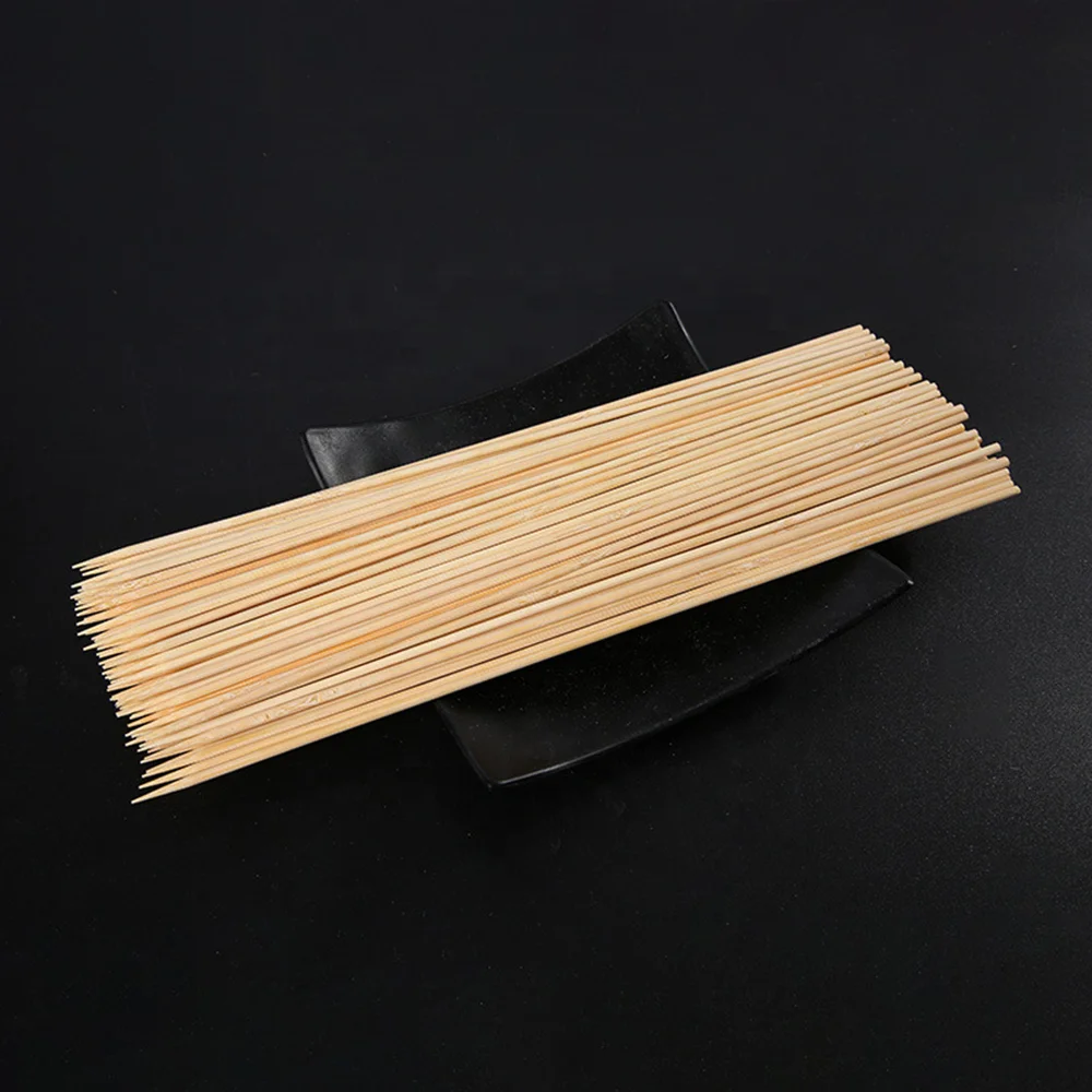 Disposable Wooden Kebab BBQ Sticks Bamboo Barbeque Cooking Skewers On Grill