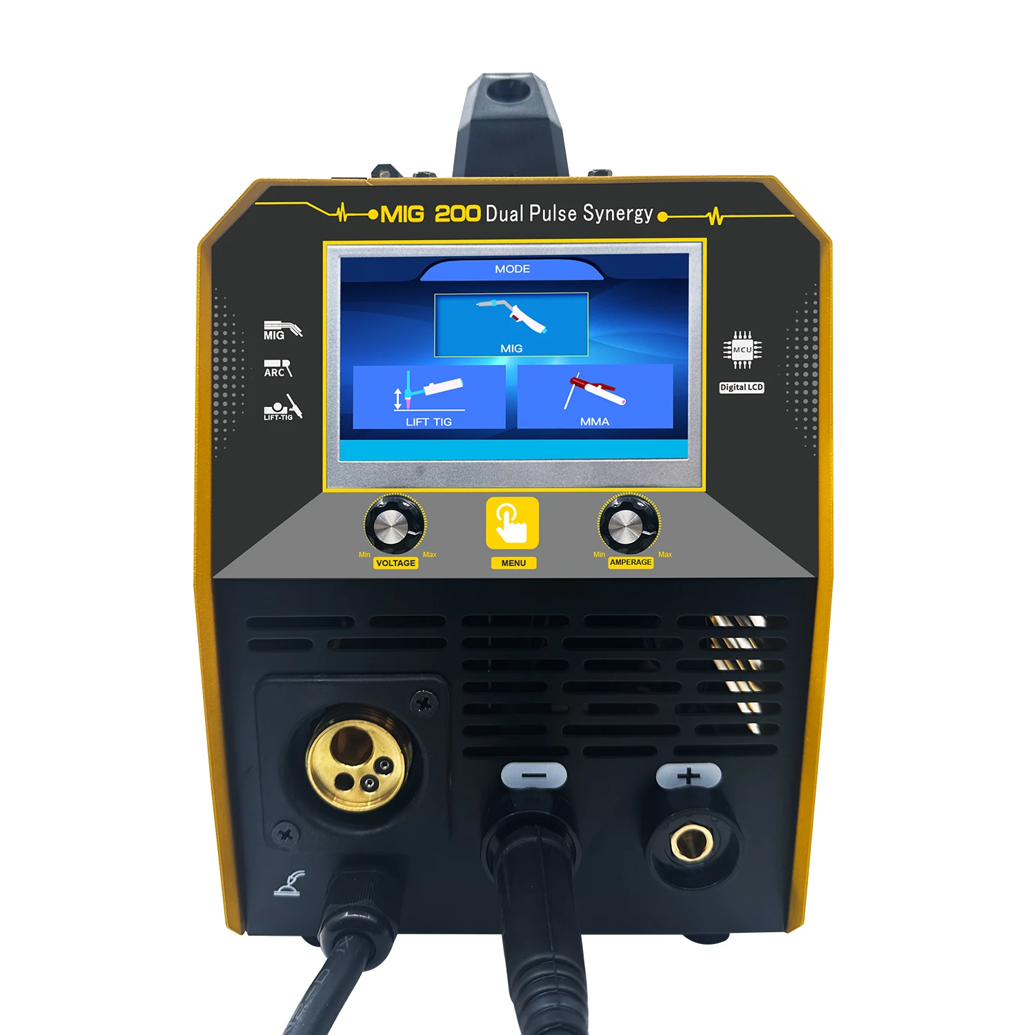 China supply 200amp mig mag Gasless or gas MIG200 Inverter Welding Machine 220V for carbon steel welder with pulse