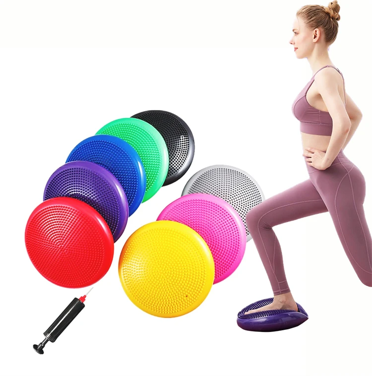 Bodybuilding Equipment Durable Foot Massage Ball Pad Indoor Gym Yoga Inflatable Balance Disc Board