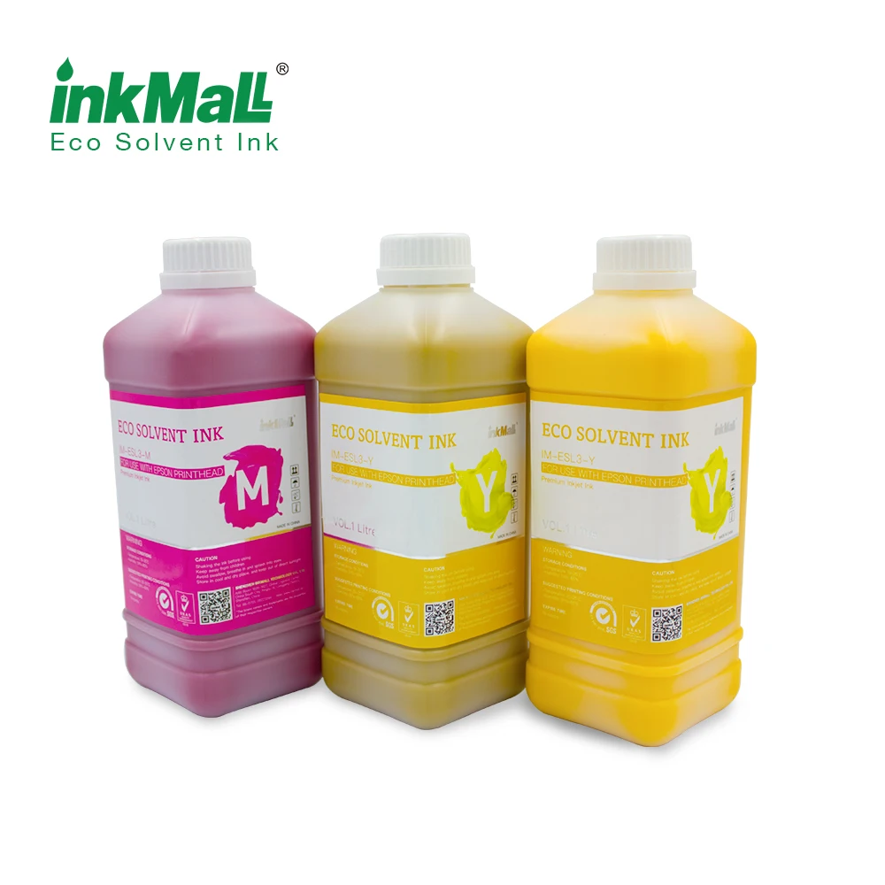 InkMall High Flexibility Eco Solvent Ink for Dx5 Dx7 Xp600  Piezo Nozzle Eyecolor Wide Format Eco Solvent Printing Machine