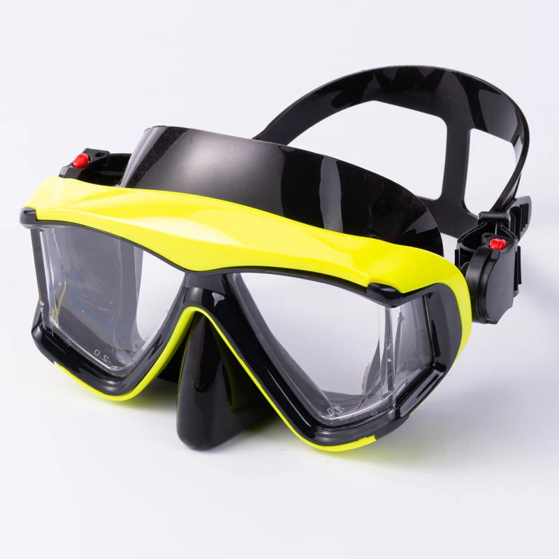 Scuba mask breathing tube and fins marine sport silicone snorkeling and swimming suit tempered glass mask diving goggles