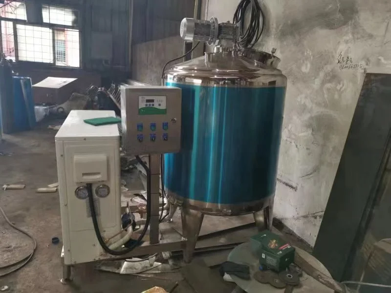 500 liter Food Processing Line Dairy Products Yogurt Milk Cooling Tank Storage Tanks Cooler Condenser Chiller