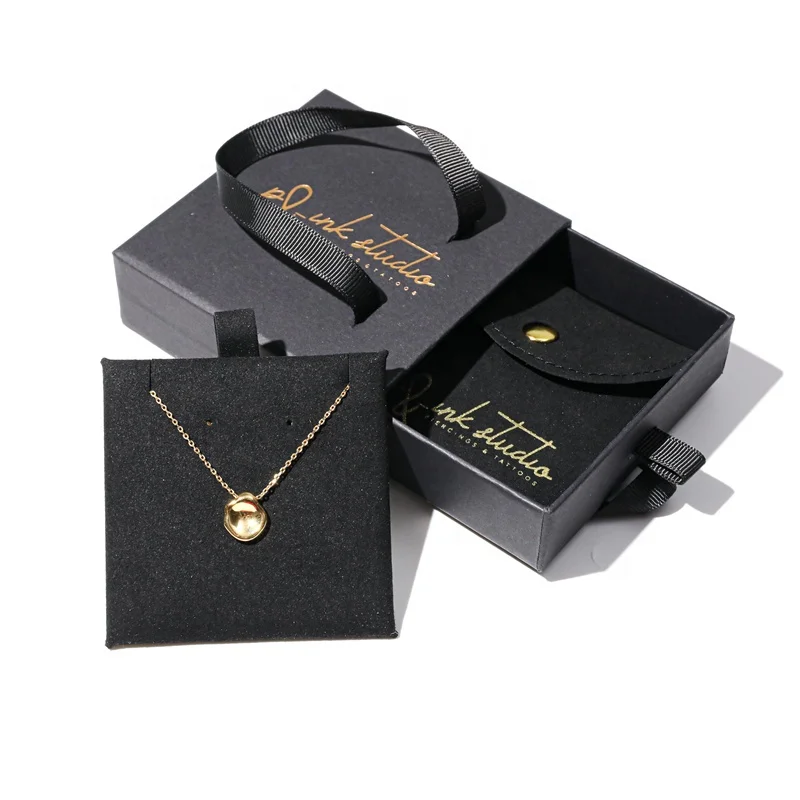 2024 Hot Custom Logo Rigid Sliding Out Drawer Box Fancy Gift Box For Jewelry Accessory Storage Retail Box With Ribbon