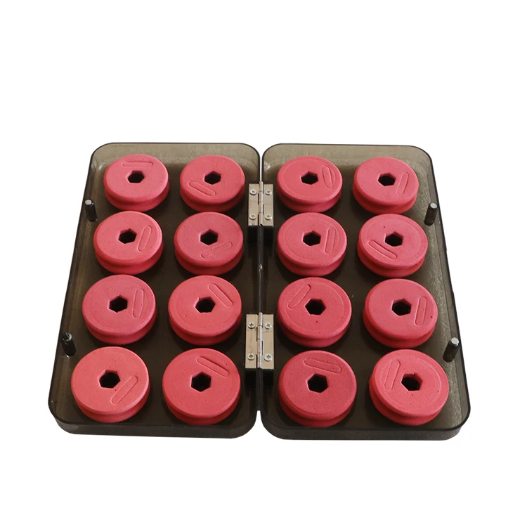 Wholesale 16Pcs/Box Durable Red Foam Winding Board Fishing Line ABS Wire Shaft Bobbin Spools Tackle Box