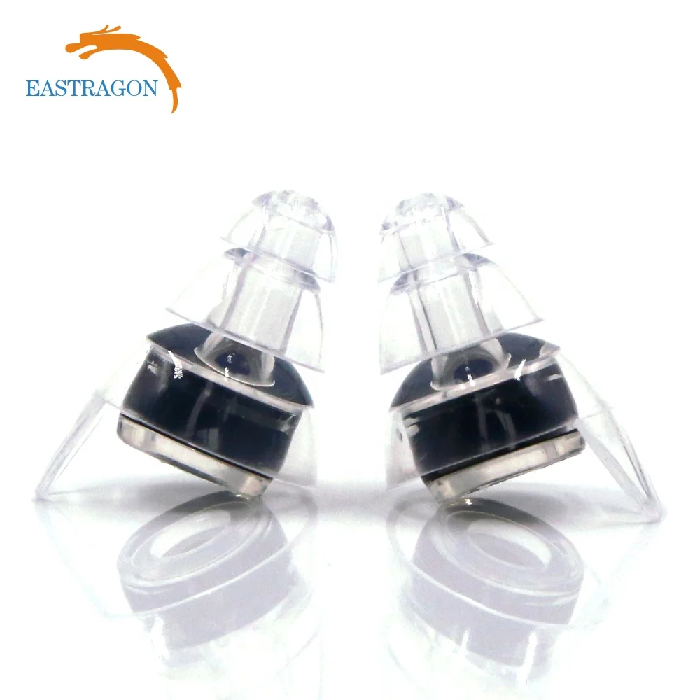 musician silicon ear plug for noise reduction with aluminum tube