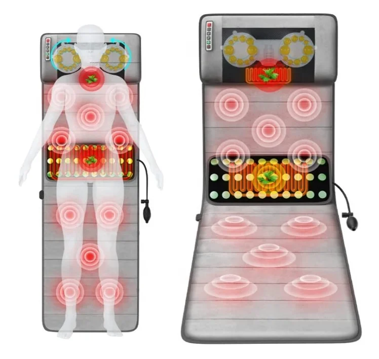 Full Body Multi Function Electric Shiatsu Massage Mat Multifunctional Electric Heated Massage Chair Back Pad for Back Lumbar