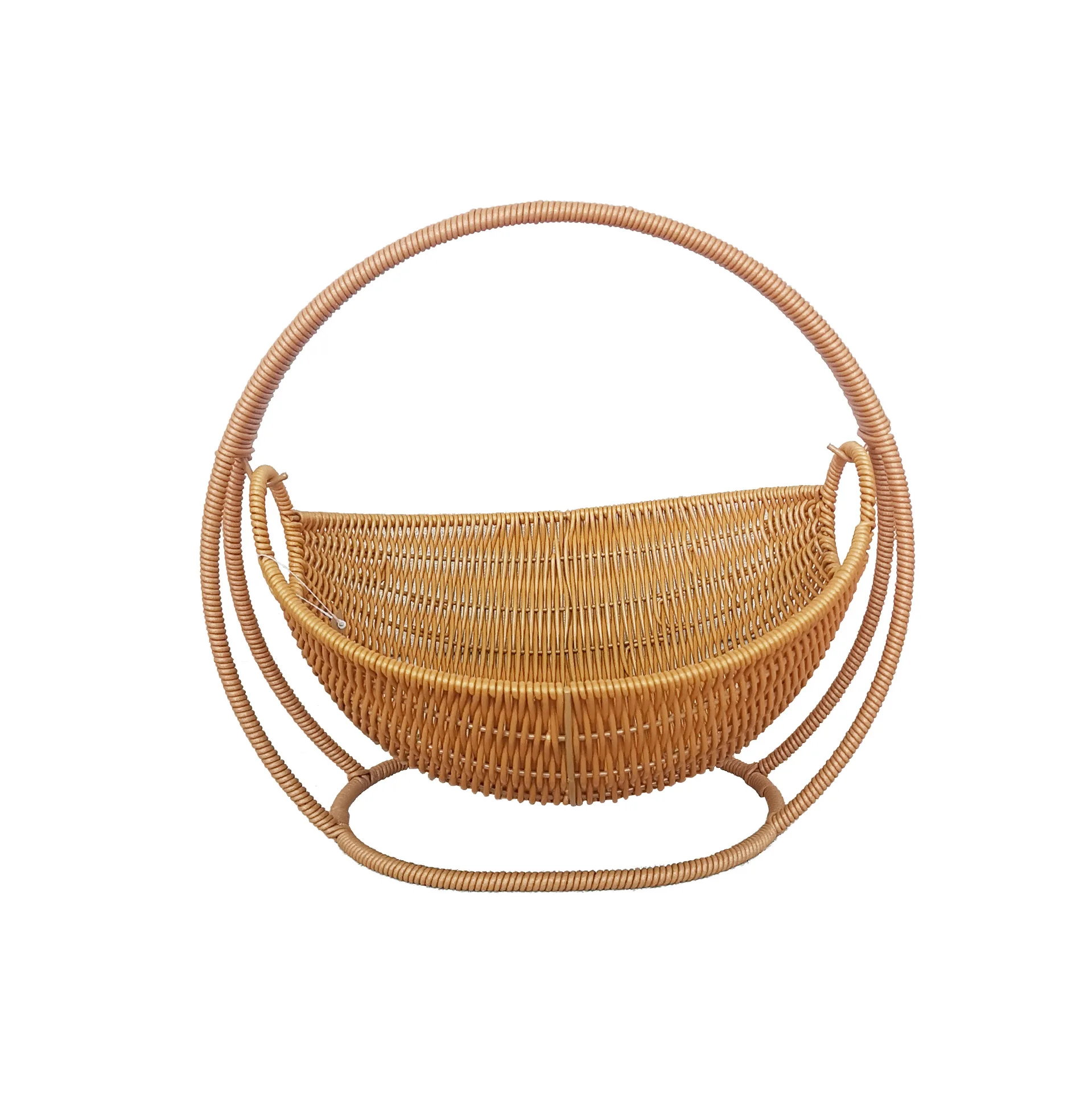 JOYWOOD Simple creative Fruit dried fruit tray woven storage basket Family snack tray candy hanging basket