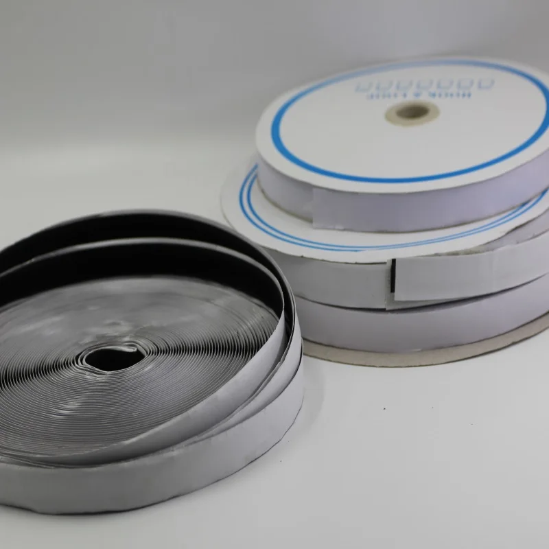 25mm Black White Adhesive Hook And Loop Back Glue Magic Tape Points