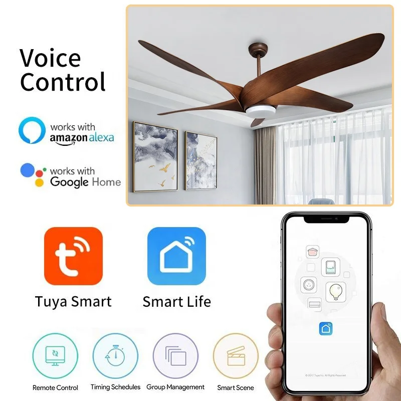 Hot sale bldc ceiling fans oem products 5 blades ceiling fan with remote control dimmable led light