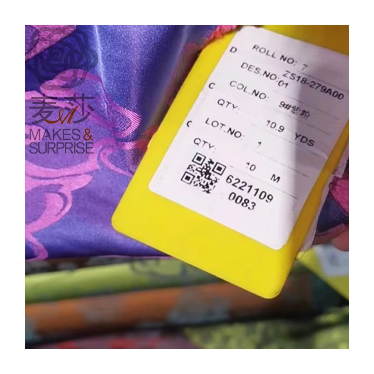 2023 60%V 40%T Blended Fabric Gambiered Canton Gauze Rayon Polyester Woven Jacquard Fabric  For Cheongsam Dress