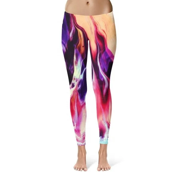 
Wholesale 3d Sublimation design Leggings print galaxy skinny running leggings for women sports thigh Sublimation Yoga Pants 
