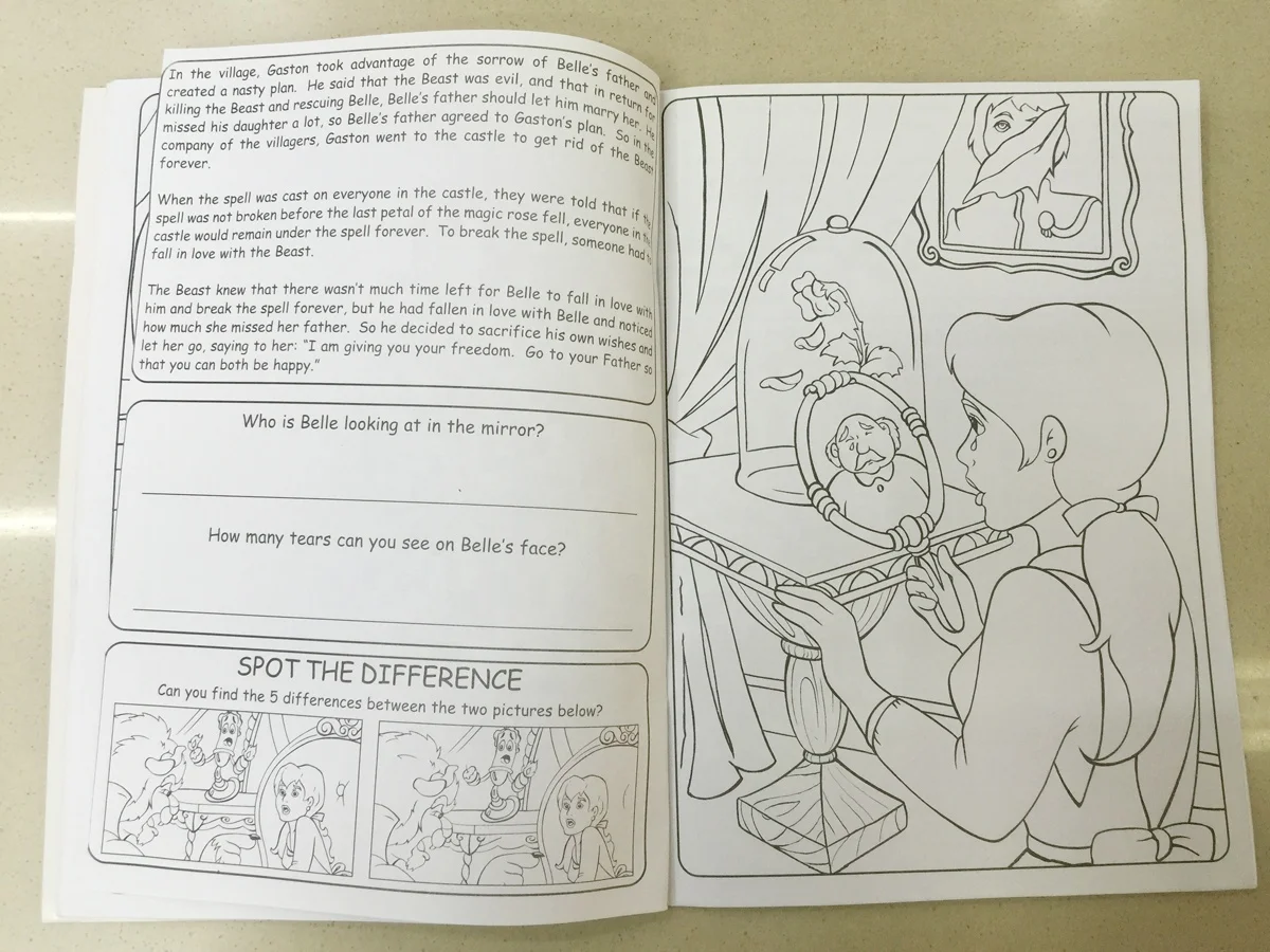 Cheap 2021 attractive designs high quality soft cover children colouring activity book with stickers