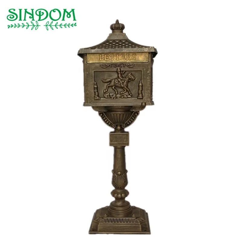 Hot Selling Garden Aluminum Standing Post Mail Box for Houses