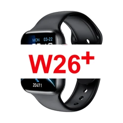 2021 New W26+ Sport Smart Watch W26 Plus Smart Watch 1.75 Full Screen IP68 Waterproof BT Calling Heart Rate/Blood Pressure