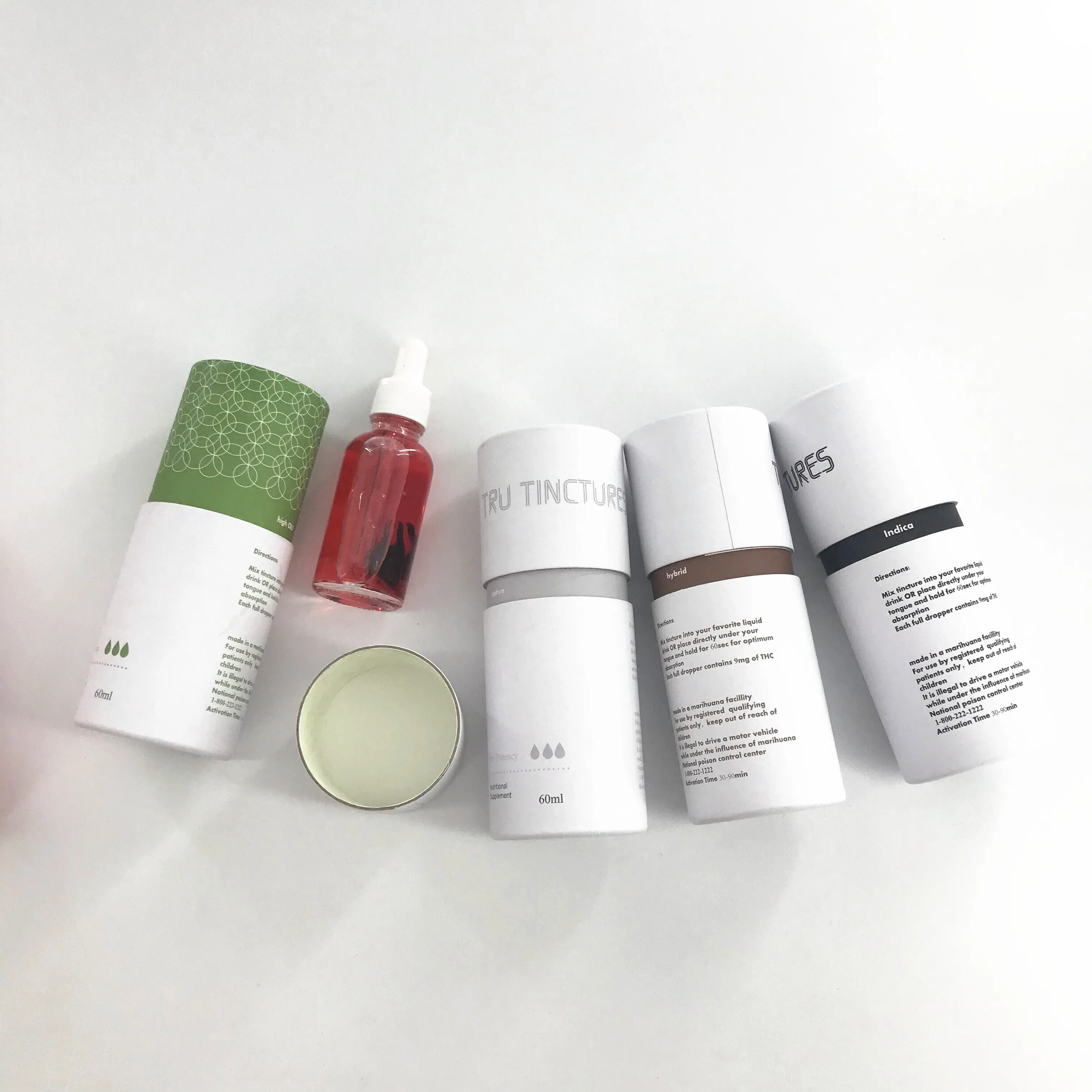 Ready To Ship 30ml 50ml 100ml Kraft Black color oil bottle Paper tube Cardboard packaging for perfume