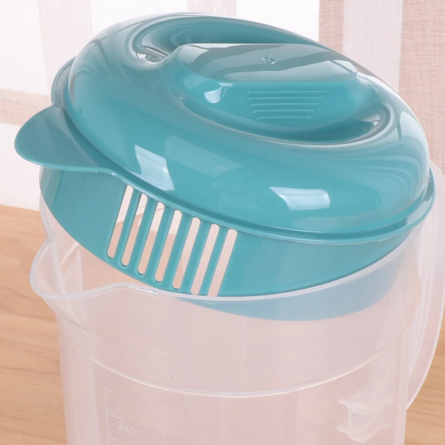 3.5L Large Capacity Transparent Juice/Coffee/Tea/Water Jugs Plastic Pitcher With Lid