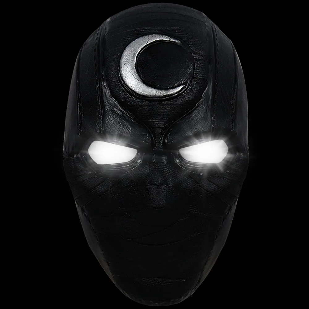 New Super Hero 3d Moon Knight Mask Cosplay Latex Masks Helmet Masquerade Halloween Accessories Party Weapon Props