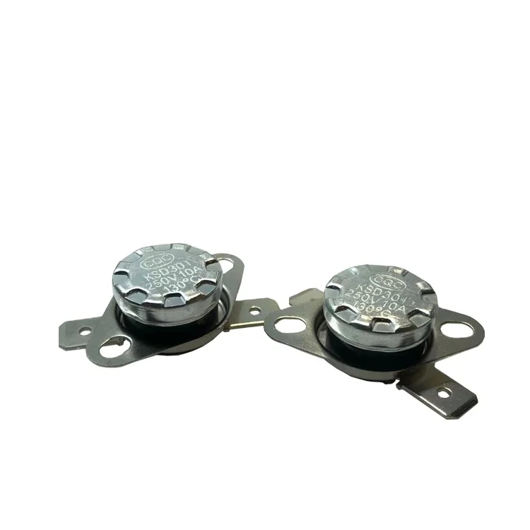 KSD301 thermostat 10A 250V 60 degrees Normally closed Moving ring Horizontal foot Thermal protector Temperature control switch