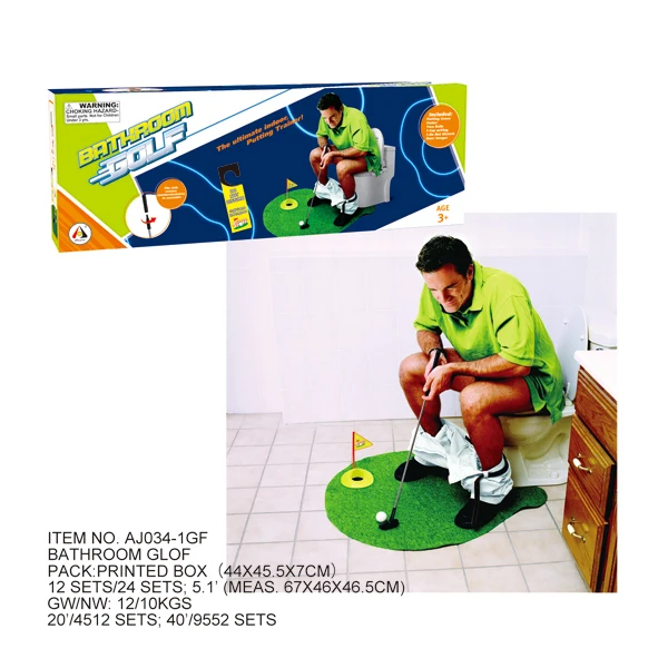 Toilet Golf Game Toys Set Indoor Mini Golf Games toys in Restroom Bathroom golf For Kids Party game Novelty Gifts