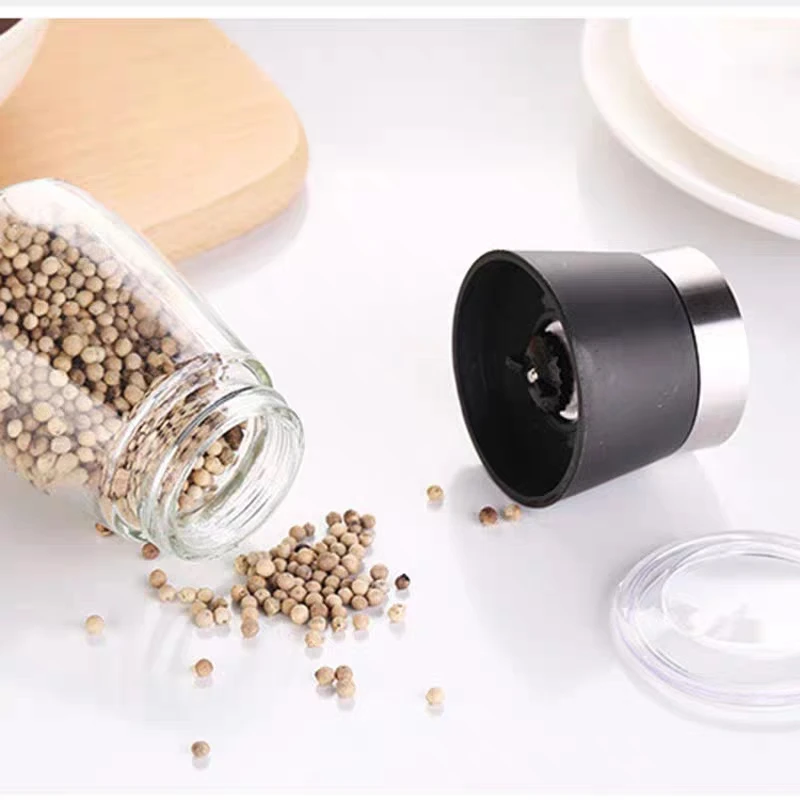 Amazon Best Selling Adjustable Black Pepper Grinder Salt And Pepper Grinder Set Pepper Mill