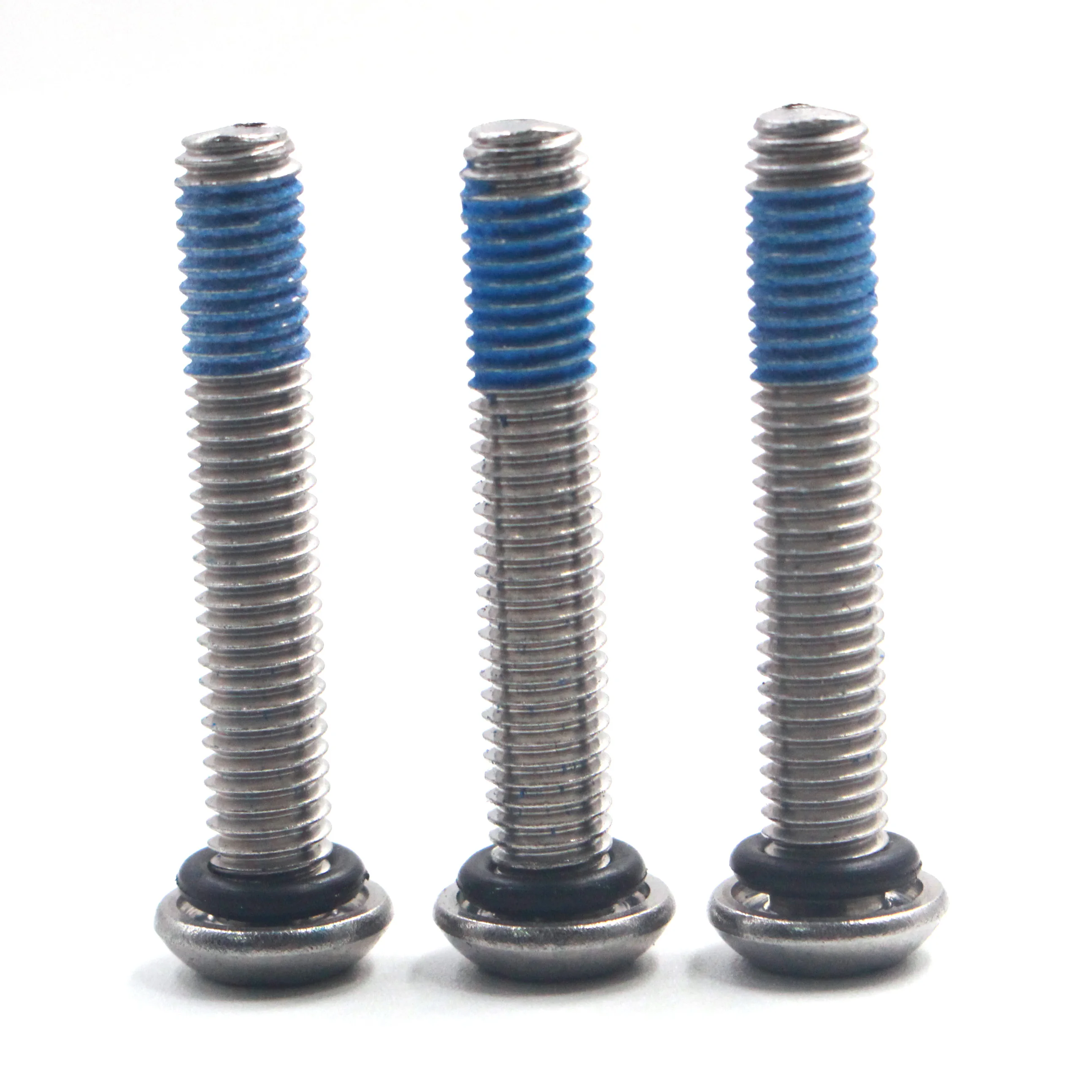 304 Stainless Steel Customized Pan head torx Nylon Patch Anti Loose  Screws waterproof O Ring Self Sealing Screws