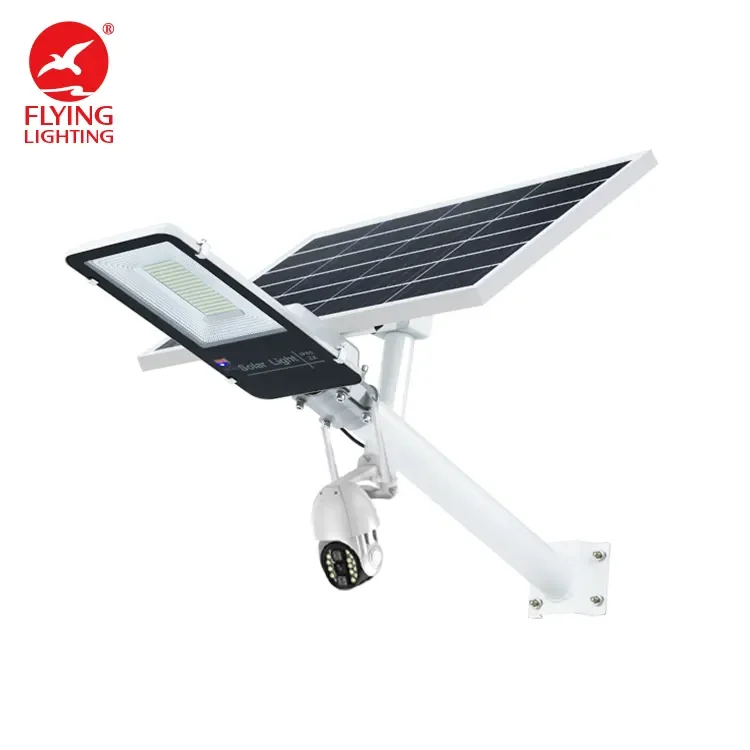 Outdoor Waterproof Garden Integrated LED Solar Street Light With CCTV Security Camera 4G