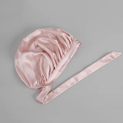 Big Hit Wholesale Amazon Hot Sale New Arrivals Supporting Customization 19mm Pure Color 100% Mulberry Silk Bonnet With Tie