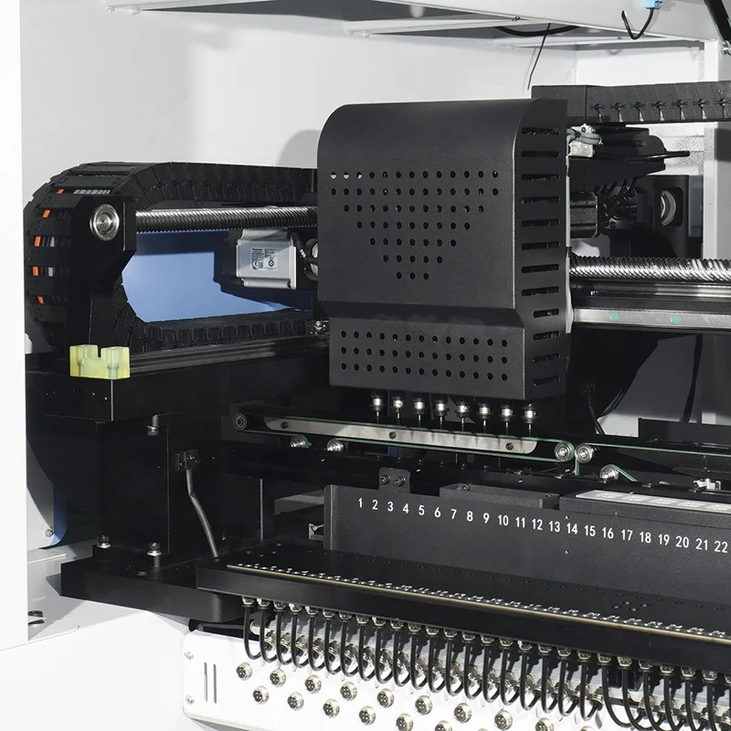 Electronic production machinery 8 head high speed pcb LED chip mounting production line pick and place machine smd