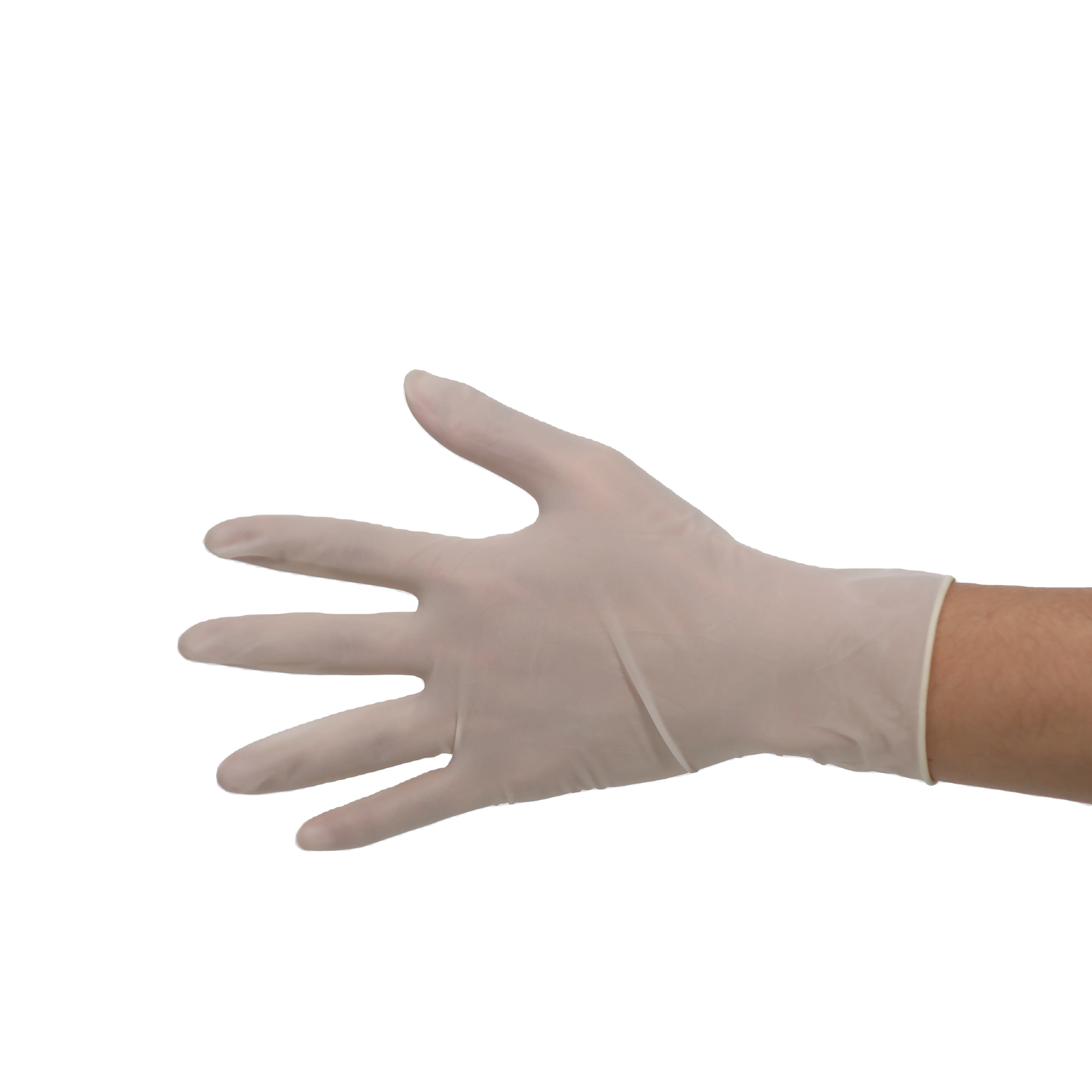 Disposable white tinted latex gloves 5 g