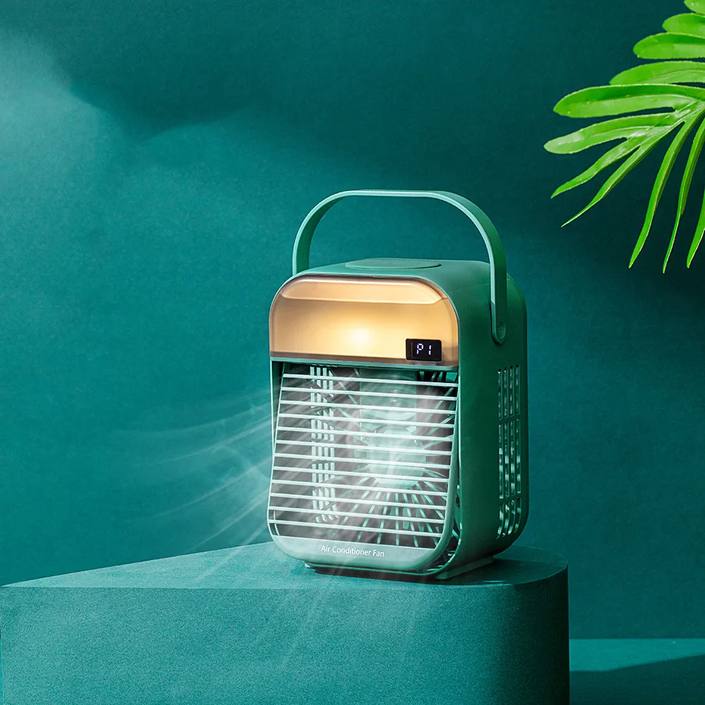 Wholesale Portable USB Rechargeable Handle Electric Desk Mini Evaporative Cooler Fan Water Mini Air Conditioner