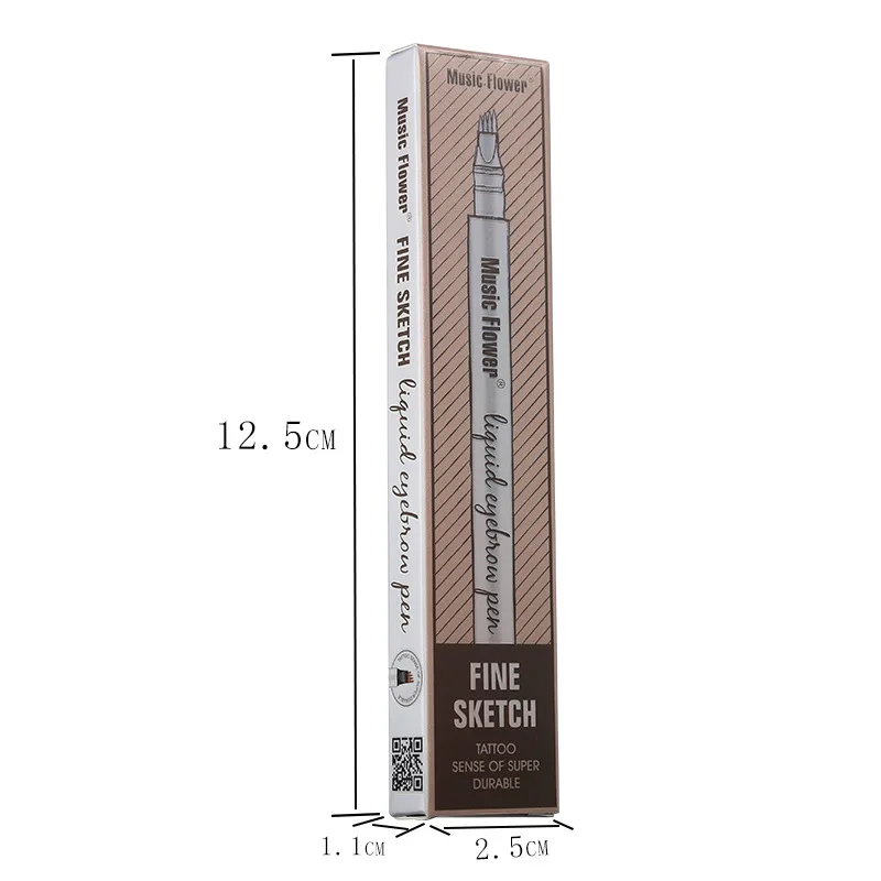 4 Head Fine Sketch Pencil Microblading Eyebrow Tattoo Pen Waterproof Brown Thin Pen Eyebrow Enhancers Makeup Tool