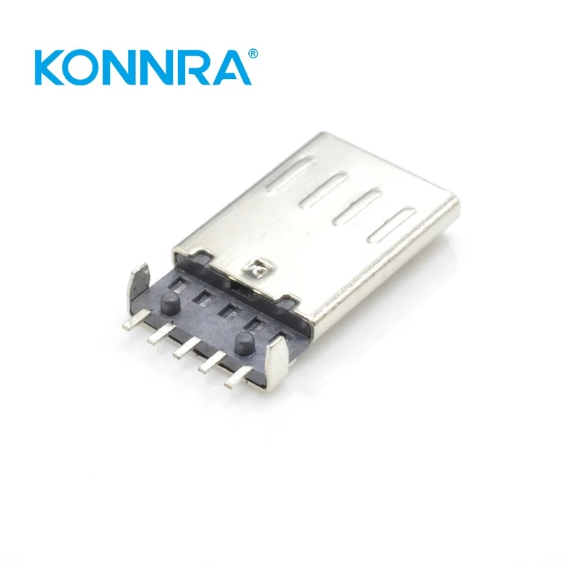 Micro USB тип A Штекерный разъем PCB монтажные DIP