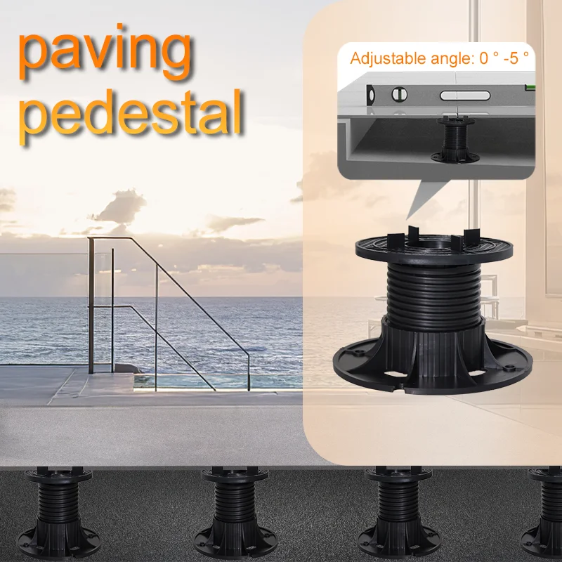 JNZ Best Seller Tile Support Self-Leveling Adjustable Raised Floor Pedestal With Key For Precise Height Adjustment
