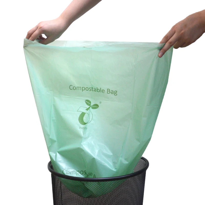 13 55 60 Gallon 100% Biodegradable Compostable Thick Contractor  Garbage Bags Roll Eco Friendly 50L Rubish Trash Bags 500 Moq