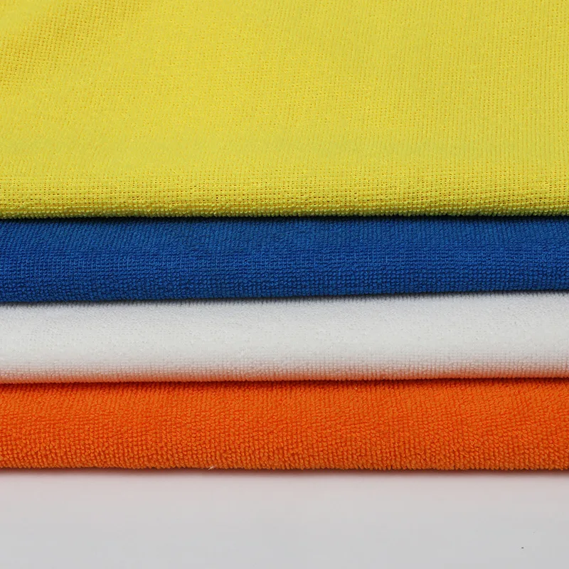 The Manufacturer Supplies Colored Striped Knitted Quick Drying Polyester Towel Cloth