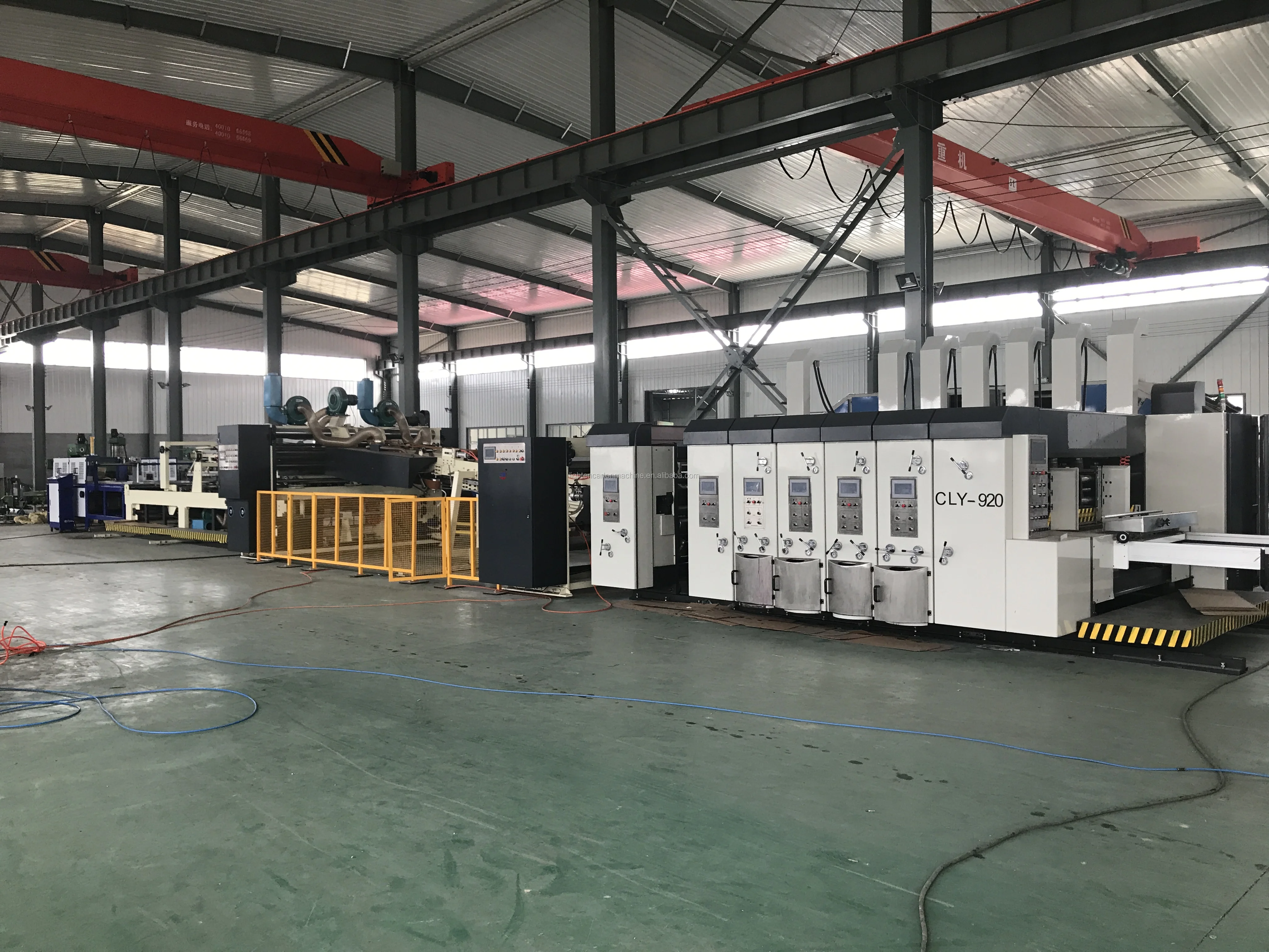 Automatic flexo printing slotting rotary die cutting machine inline folder gluer