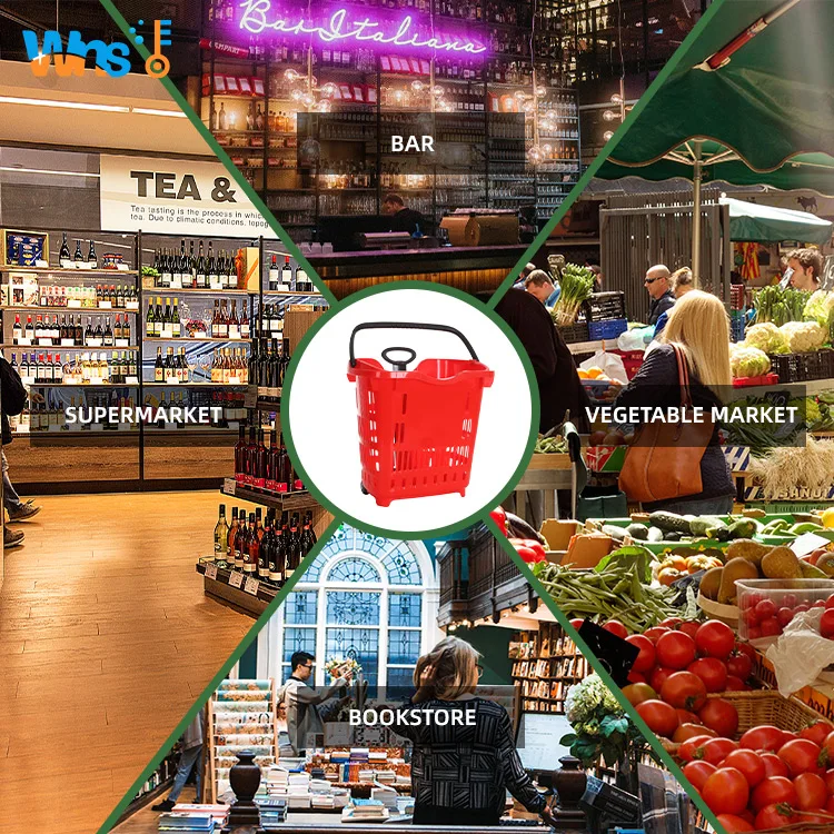 Plastic Shopping Basket Supermarket Grocery Shopping Basket