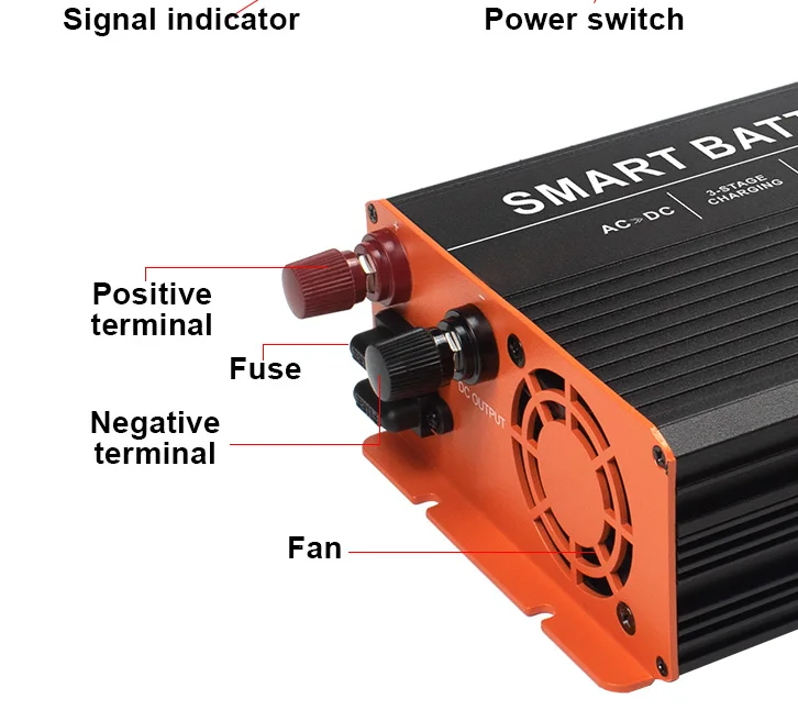 Charger for AGM GEL,LI 12v 24v 36v 48v Intelligent 5A 10A 20A 25A,30A,40A 50A 60A used to Car Battery Charger