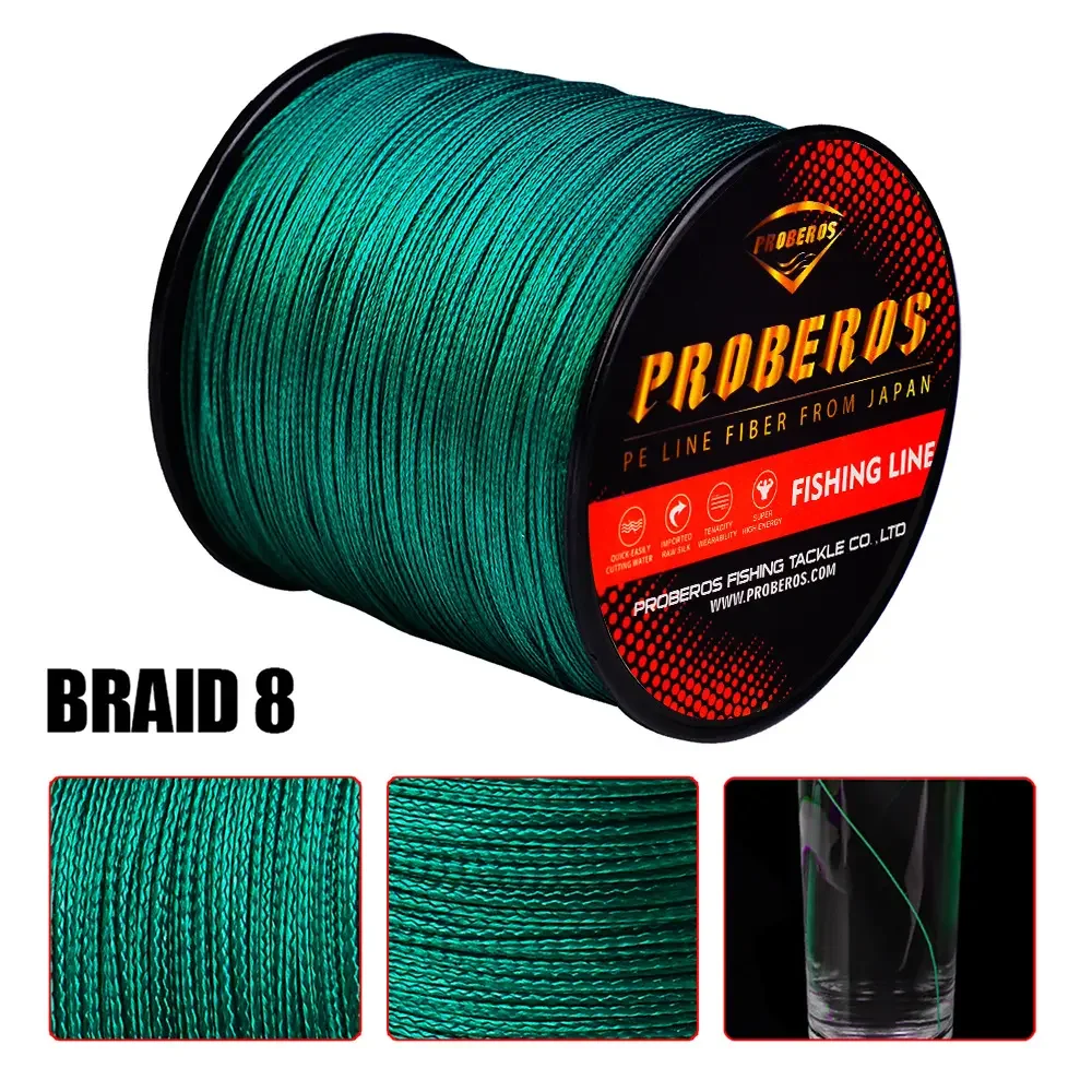 OEM 8 Woven 300 m fishing line Polythene material woven high power fishing line rock sea fishing main line