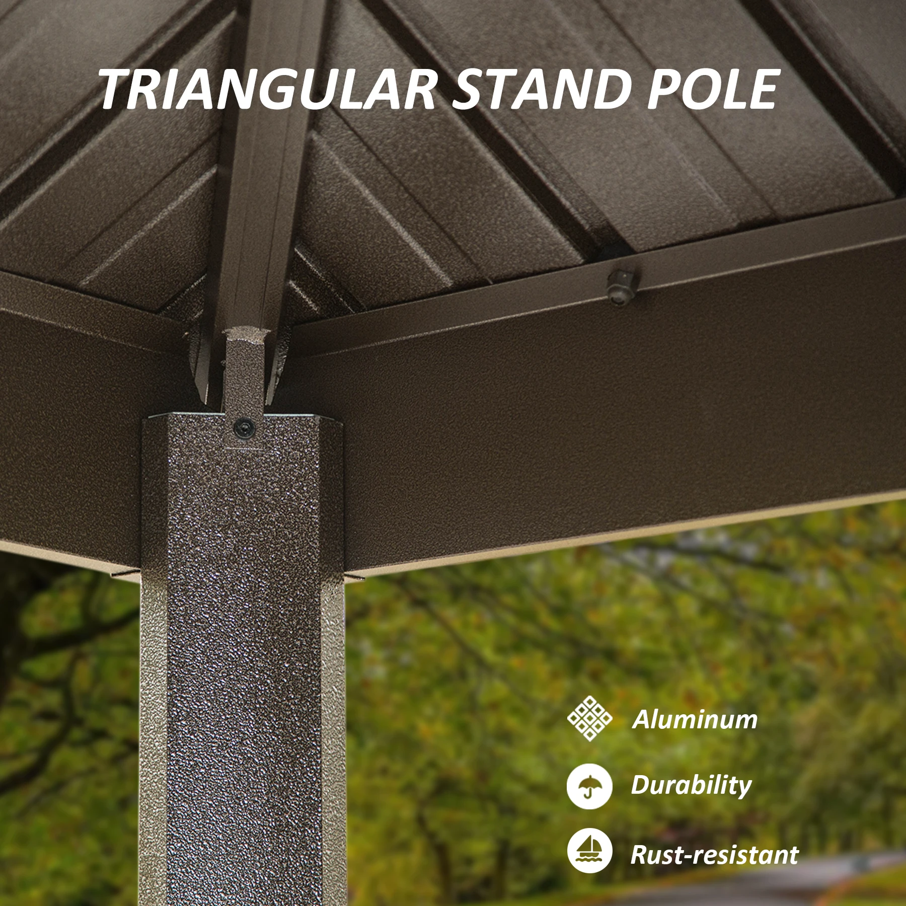 Outdoor Furniture Chinese Vintage Strong Pavilion Party Tent Hardtop Roof Gazebo