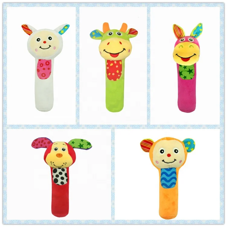 baby  rattle  toys soft plush  cute animal design  with funny sound activity grasp training toy