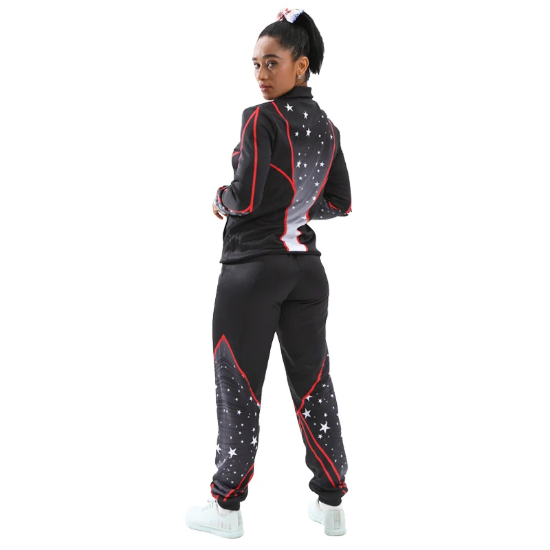 Latest Custom Training Cheerleading Warm Up Jacket And Pants
