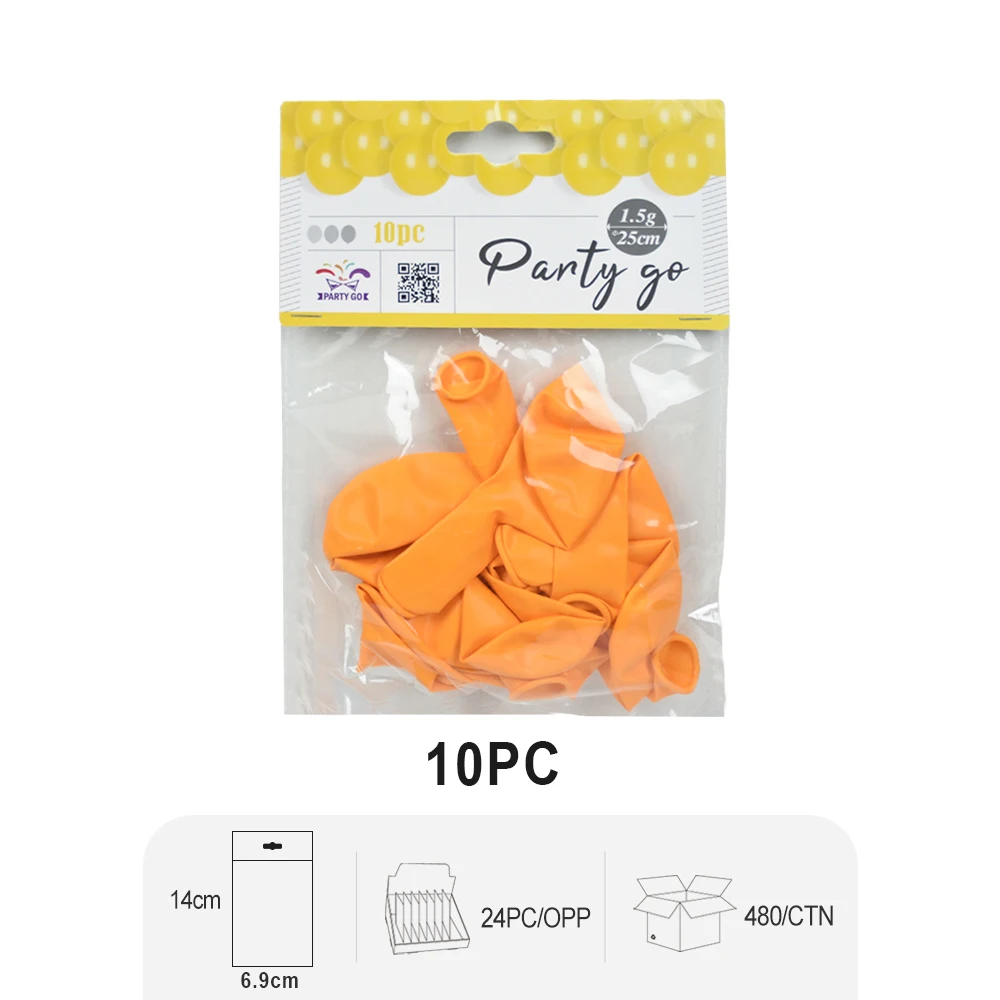 New Gender 10 Pcs Yellow Color Wedding Party Decoration Standing Ballon Kit for Festivals